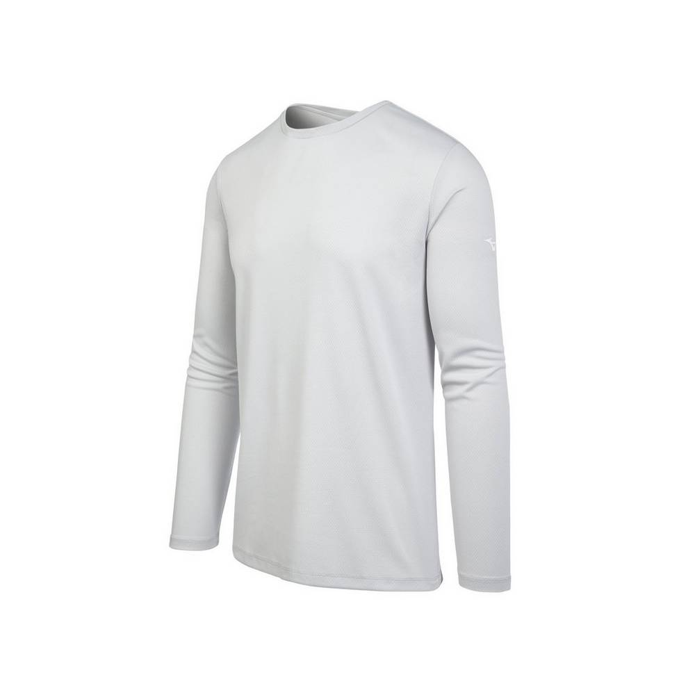 Panske Tričko Mizuno Long Sleeve Siva Vypredaj IOXU42837